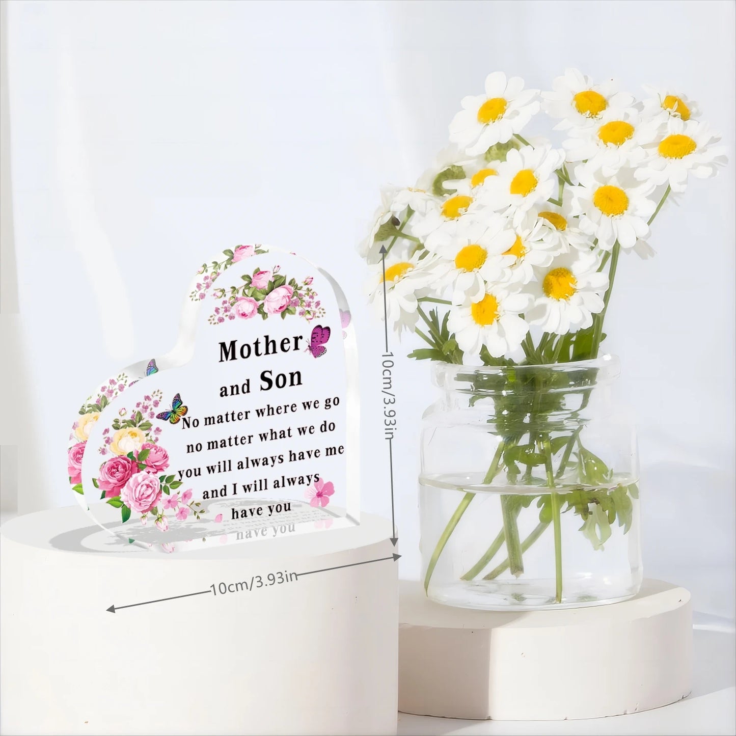 Heart Acrylic Plaque - Gift for Mum