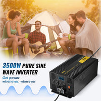 3500W Pure Sine Wave Power Inverter – Reliable 12V to 120V Converter for RV, Car & Solar Systems