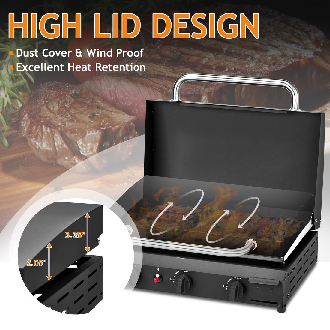 Portable Tabletop Gas Grill – Compact & Easy Outdoor Cooking for Camping, RV & Travel