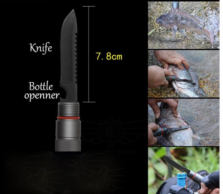 Tactical Hiking Walking Stick Survival Trekking Pole