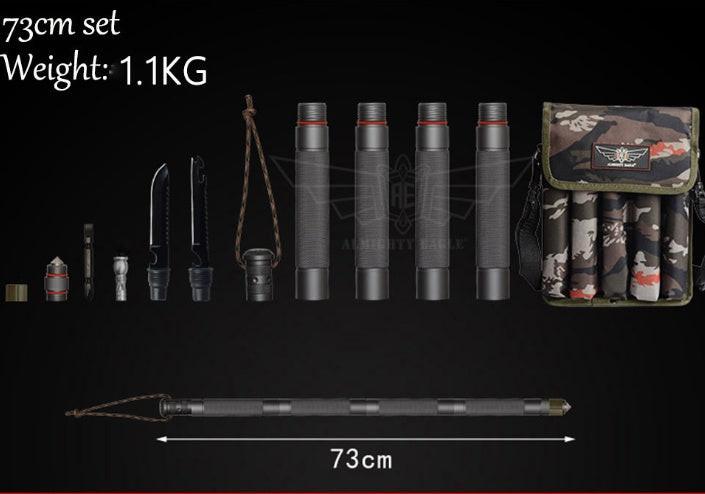 Tactical Hiking Walking Stick Survival Trekking Pole
