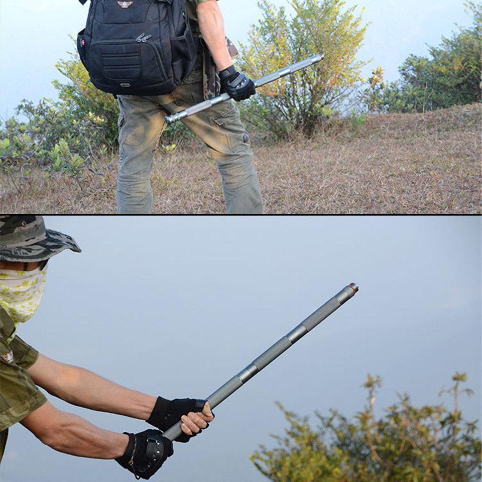 Tactical Hiking Walking Stick Survival Trekking Pole