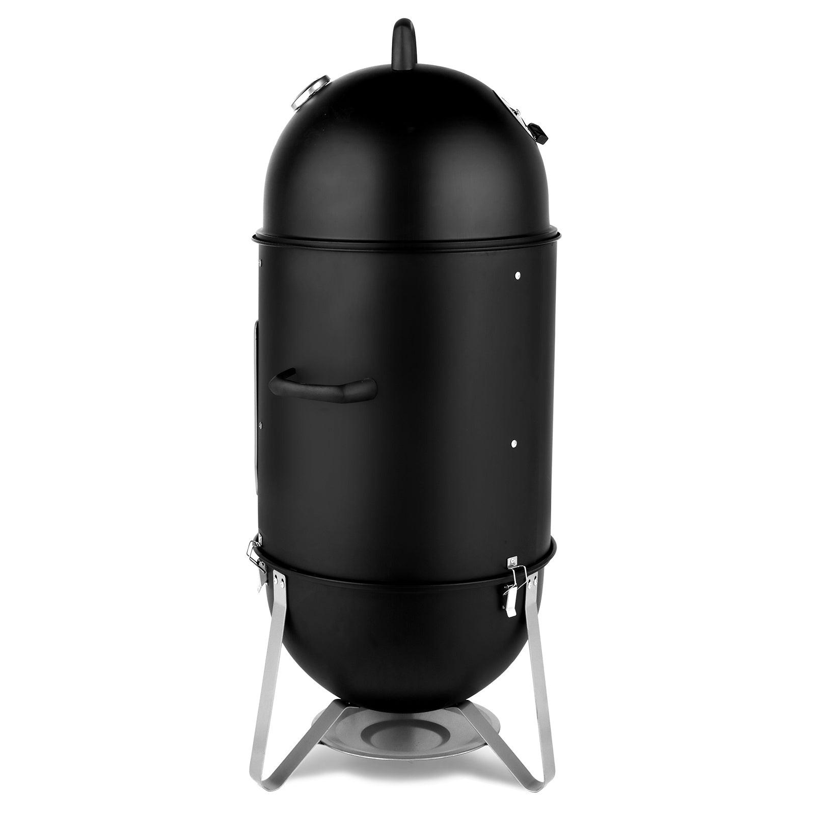 3-Layer Charcoal Smoker Grill for Outdoor BBQ Cooking