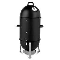 3-Layer Charcoal Smoker Grill for Outdoor BBQ Cooking