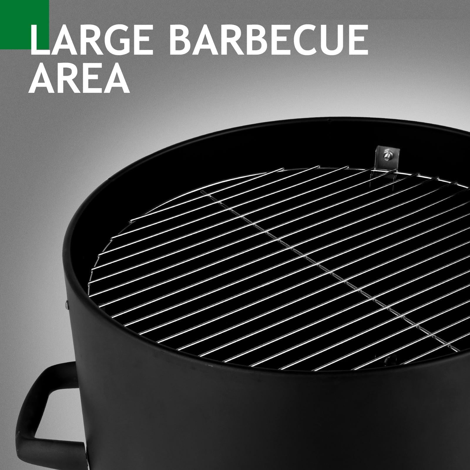 3-Layer Charcoal Smoker Grill for Outdoor BBQ Cooking