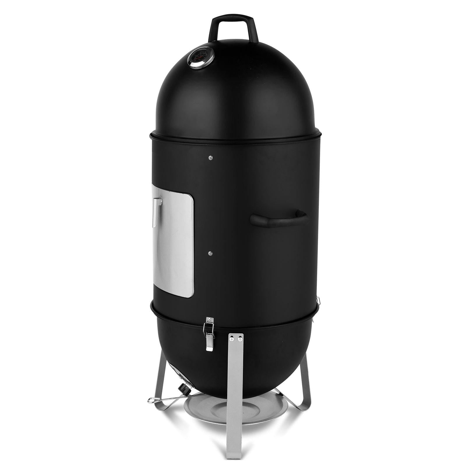 3-Layer Charcoal Smoker Grill for Outdoor BBQ Cooking
