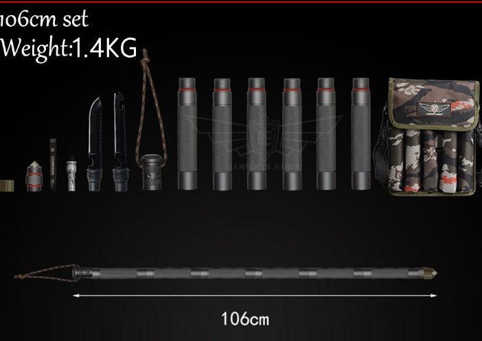 Tactical Hiking Walking Stick Survival Trekking Pole