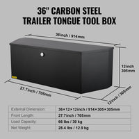 Heavy Duty RV Trailer Tongue Storage Tool Box