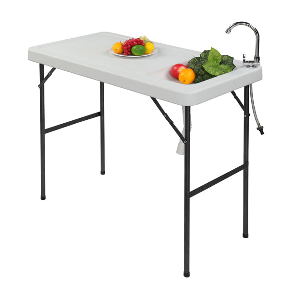 Outdoor Table Rectangular with Sink Faucet