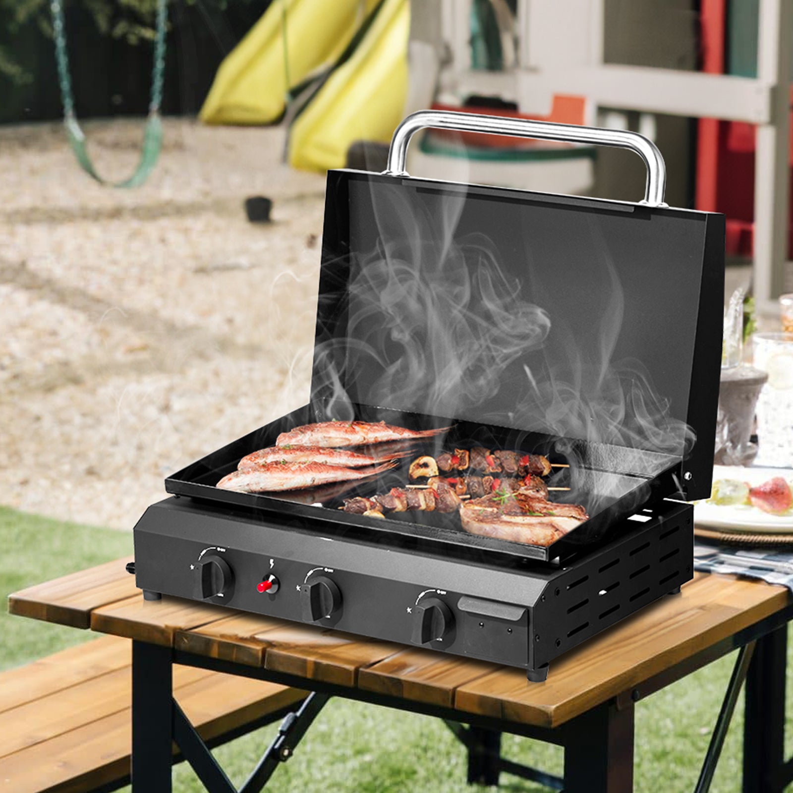 Portable Tabletop Gas Grill for Camping & Travel