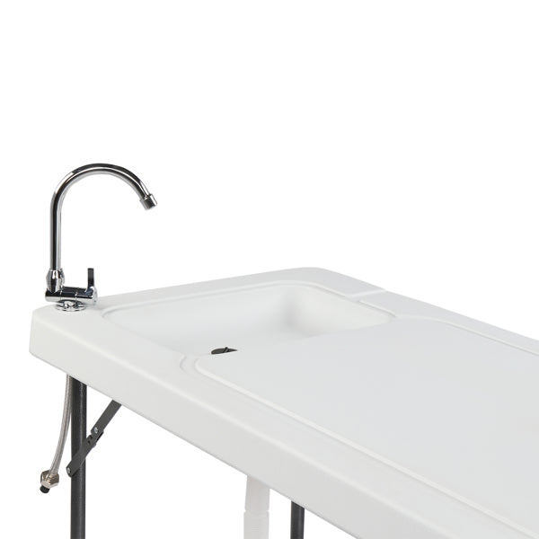 Outdoor Table Rectangular with Sink Faucet