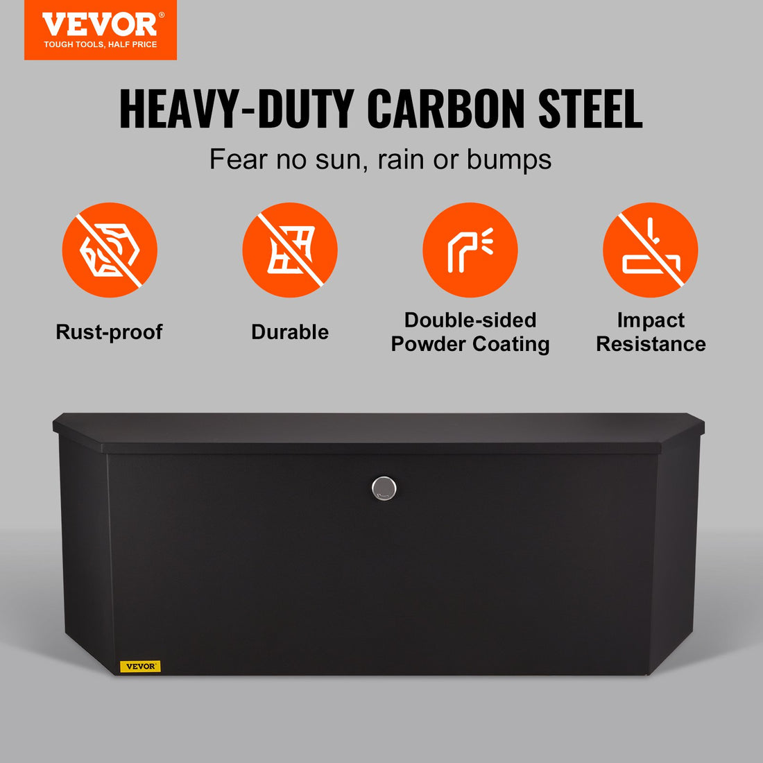 Heavy-Duty RV Trailer Tongue Storage Box – Secure & Lockable Carbon Steel Design
