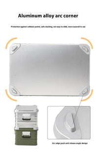Aluminum Camping Storage Box Outdoor Gear Organizer