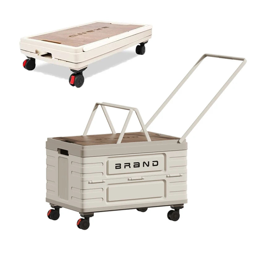 360° Rotating Foldable Storage Cart – Mobile Organizer with Silent Wheels