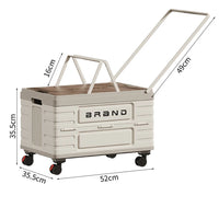 360° Rotating Foldable Storage Cart – Mobile Organizer with Silent Wheels