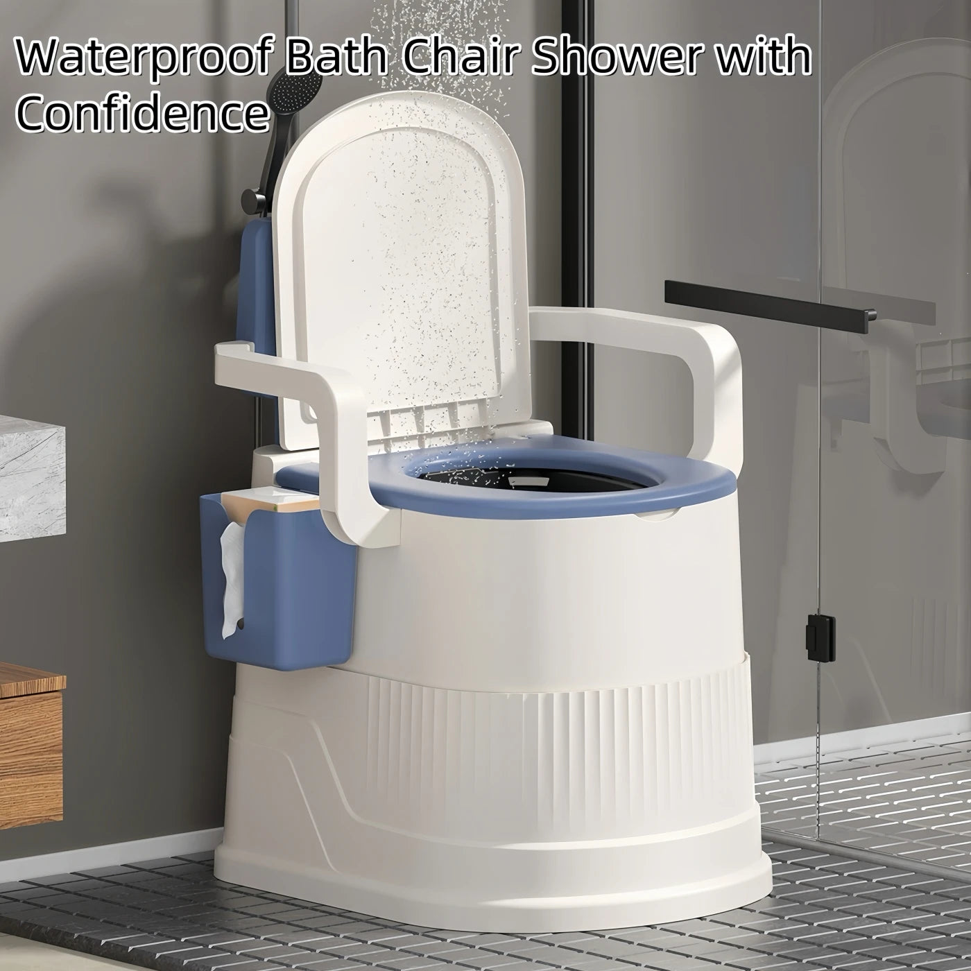 Portable Travel Toilet Chair for Adults & Camping