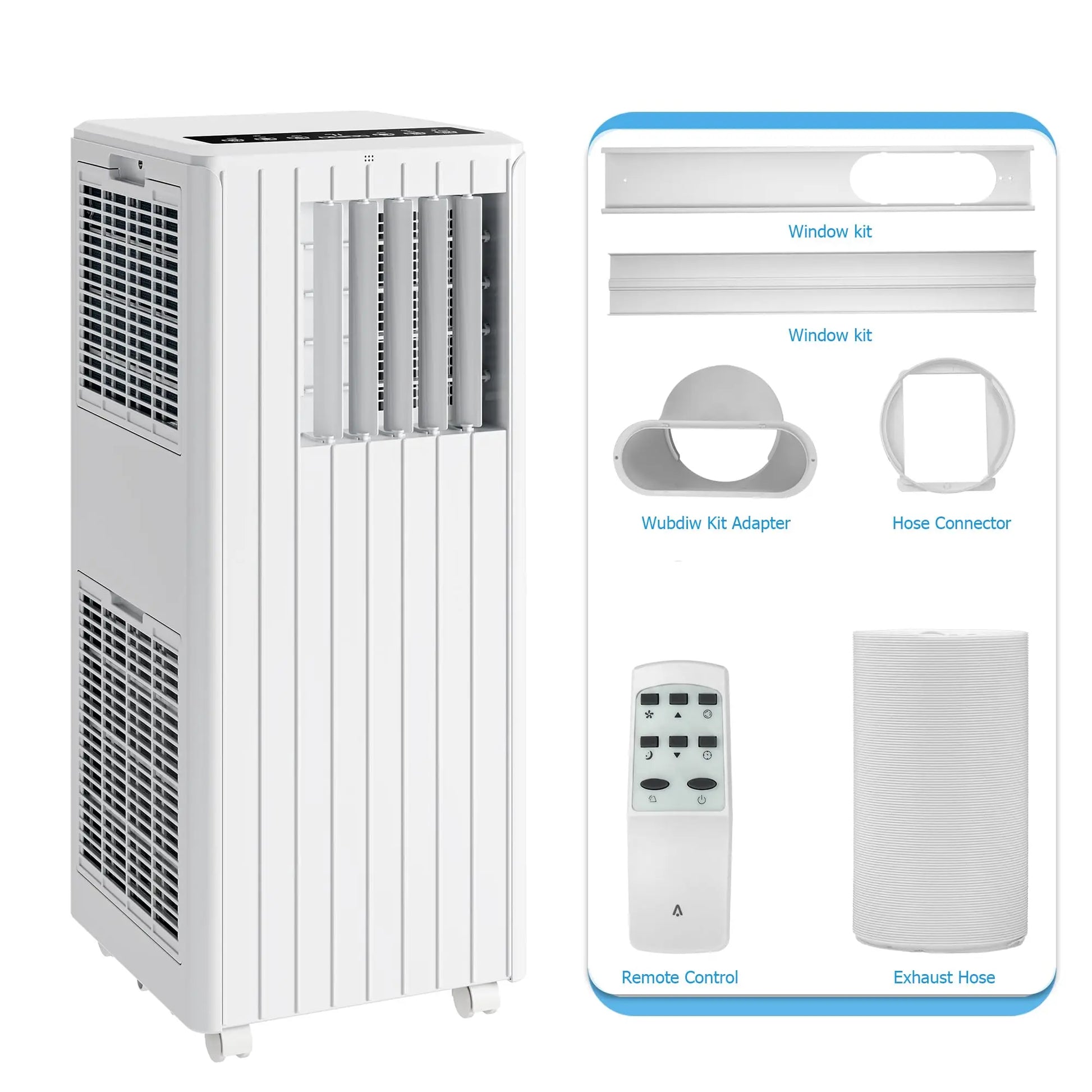 8,000 BTU Portable Air Conditioner – Remote Control AC Unit for Rooms up to 350 Sq. Ft.