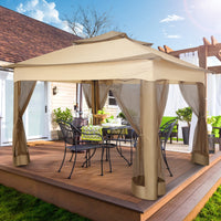 11x11 Pop Up Gazebo Tent with Mosquito Net & Canopy