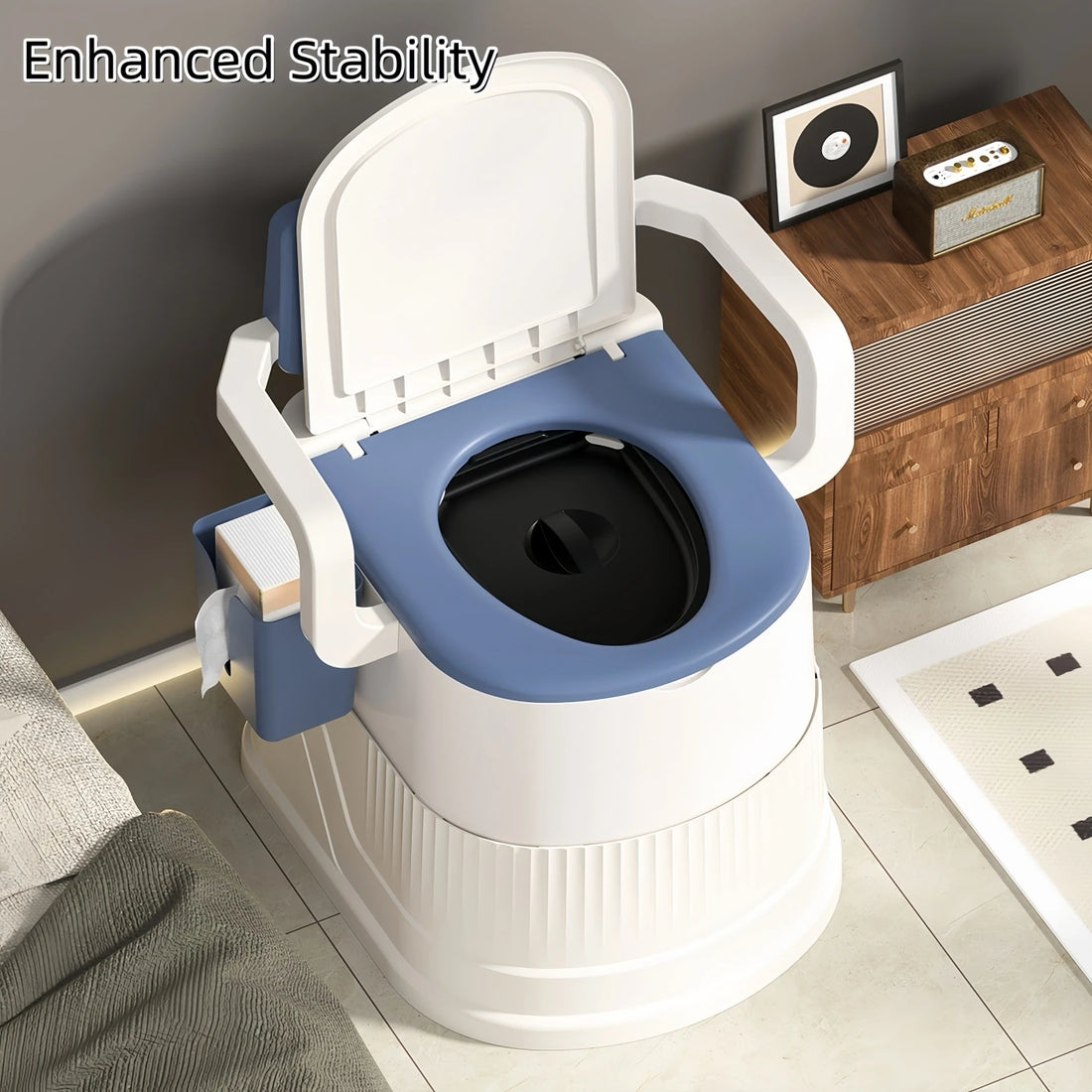 Portable Travel Toilet Chair for Adults - Odor-Proof Easy-Clean