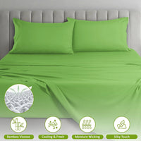 LUX Décor Bamboo Viscose Sheet Set – Soft & Breathable Bamboo Blend Bedding with Deep Pocket Fitted Sheet