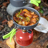 Camping Cookware Mess Kit for Backpacking – 10-Piece Set