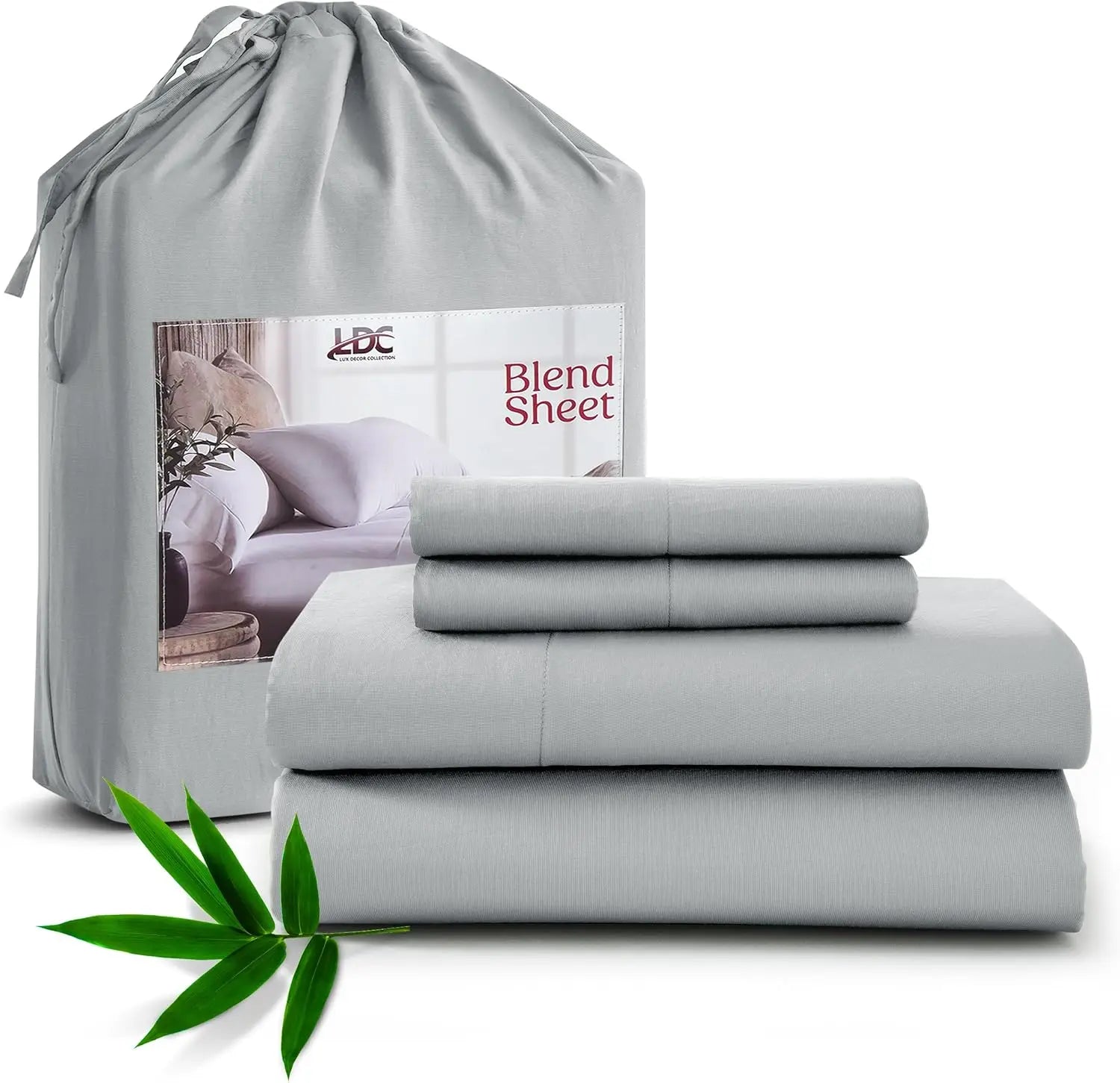 LUX Décor Bamboo Viscose Sheet Set – Soft & Breathable Bamboo Blend Bedding with Deep Pocket Fitted Sheet