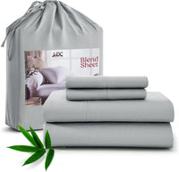 LUX Décor Bamboo Viscose Sheet Set – Soft & Breathable Bamboo Blend Bedding with Deep Pocket Fitted Sheet