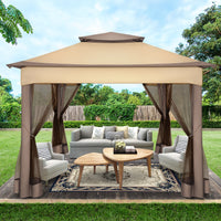11x11 Pop Up Gazebo Tent with Mosquito Net & Canopy