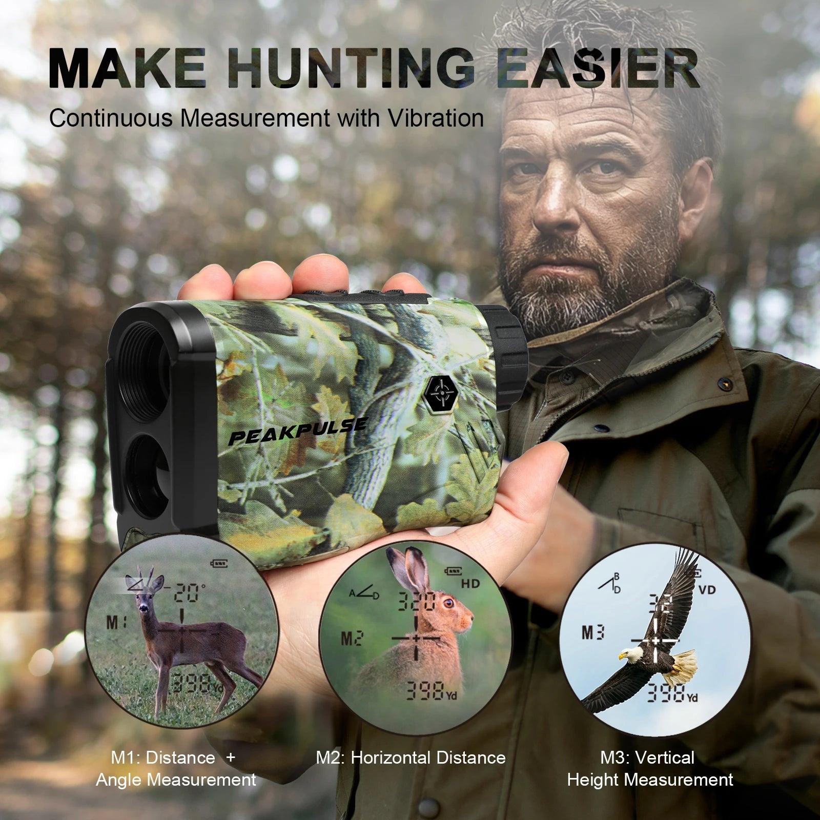 1300 Yard Laser Range Finder for Hunting & Hiking