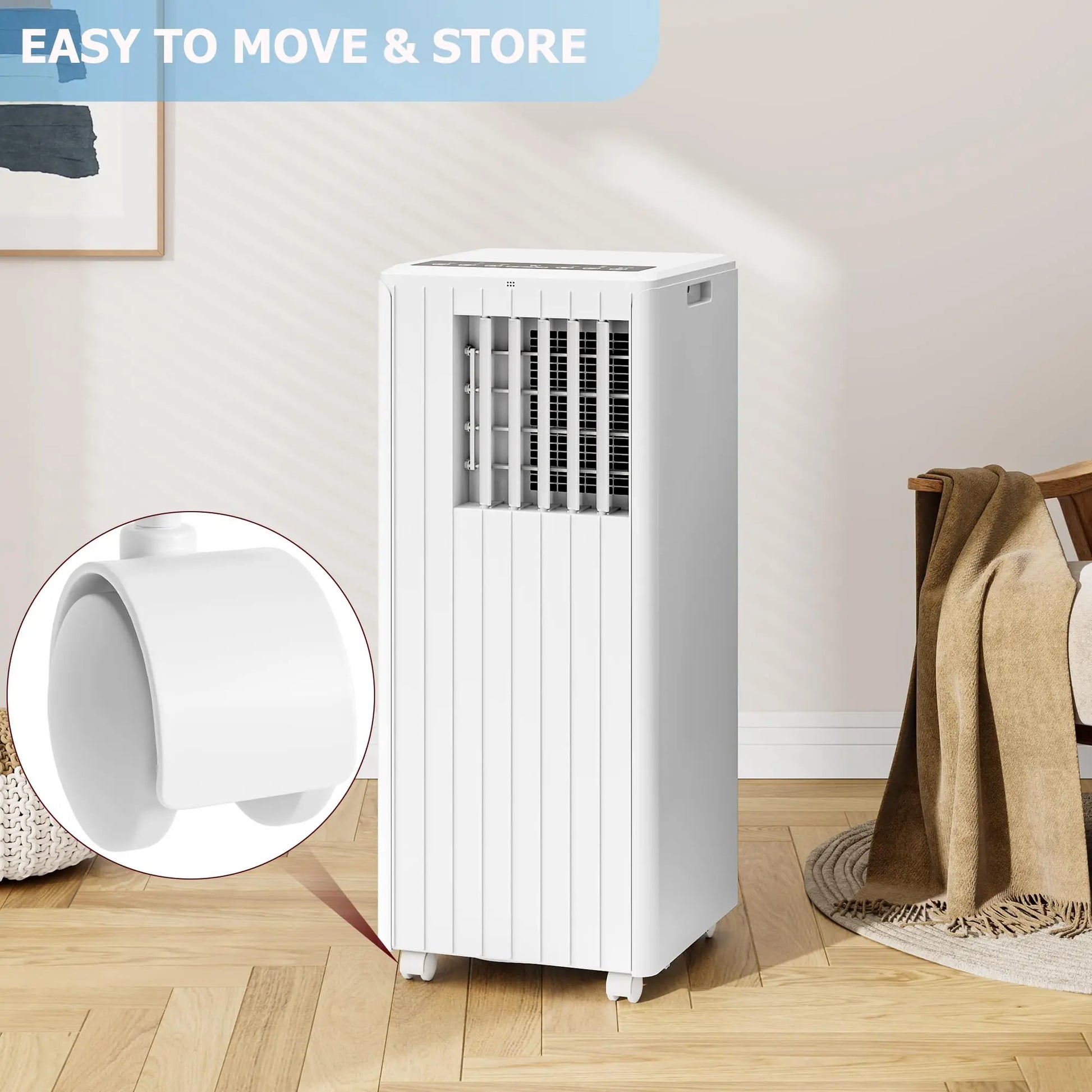 8,000 BTU Portable Air Conditioner – Remote Control AC Unit for Rooms up to 350 Sq. Ft.