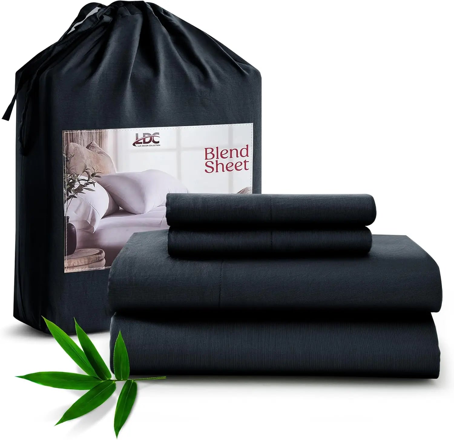 LUX Décor Bamboo Viscose Sheet Set – Soft & Breathable Bamboo Blend Bedding with Deep Pocket Fitted Sheet