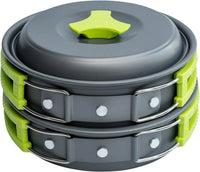 Camping Cookware Mess Kit for Backpacking – 10-Piece Set