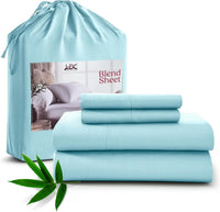 LUX Décor Bamboo Viscose Sheet Set – Soft & Breathable Bamboo Blend Bedding with Deep Pocket Fitted Sheet