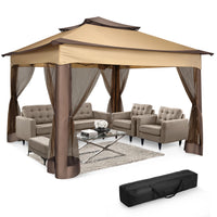 11x11 Pop Up Gazebo Tent with Mosquito Net & Canopy