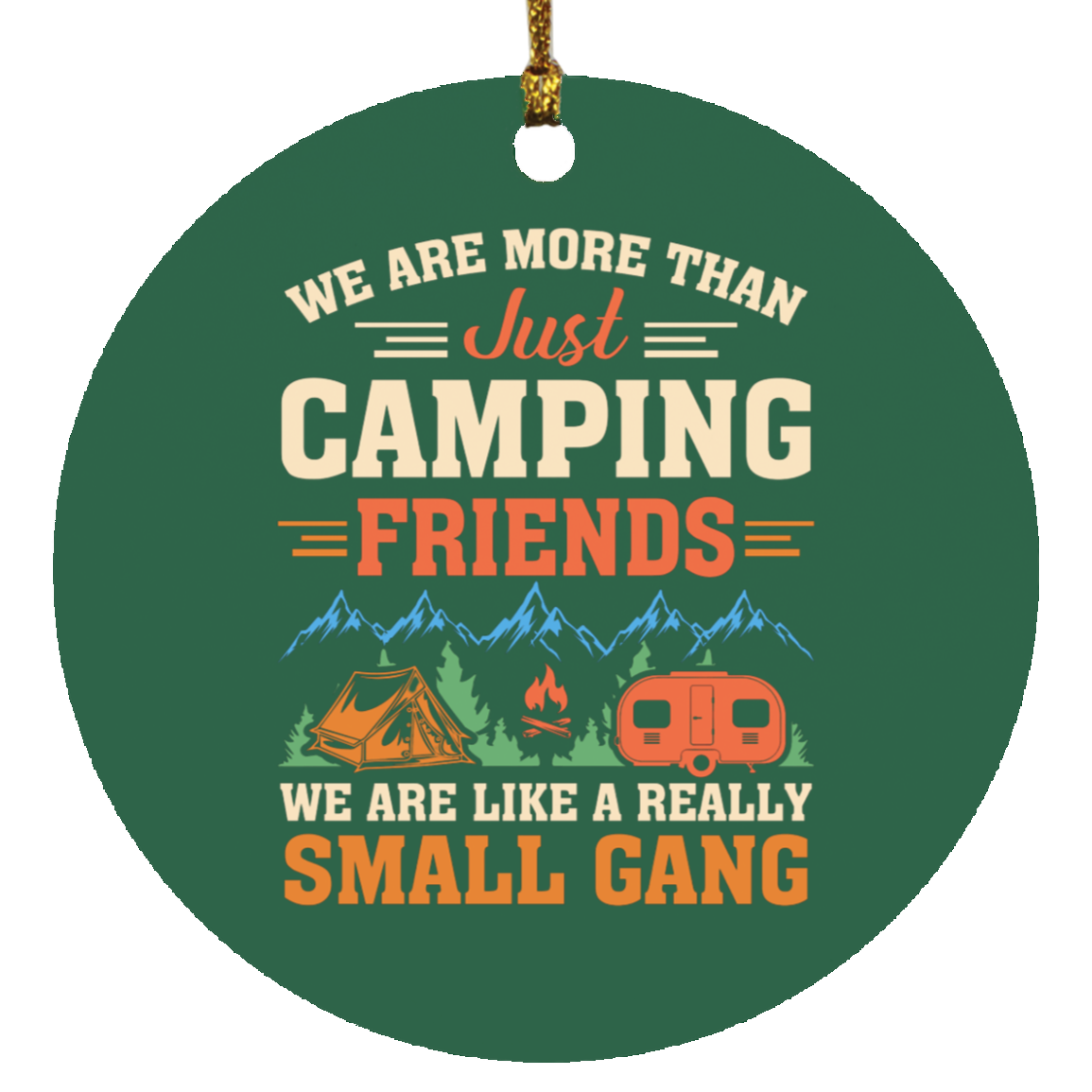 Untitled design Camping  Circle Ornament