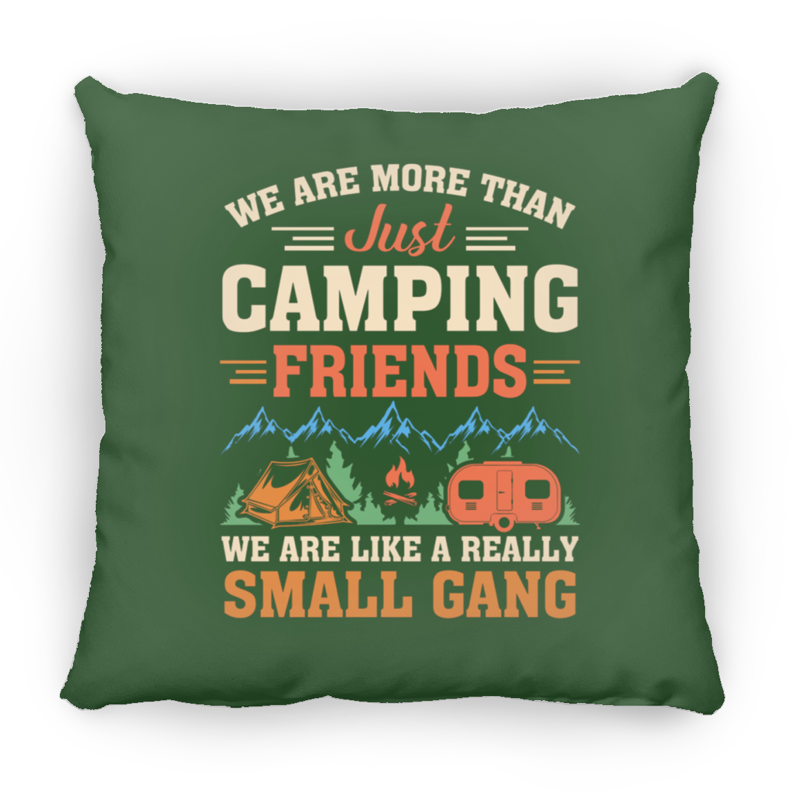 Untitled design Camping  Medium Square Pillow