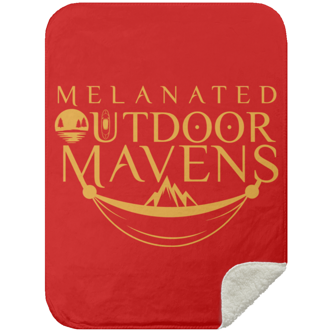 logo gold Premium Sherpa Blanket 30x40