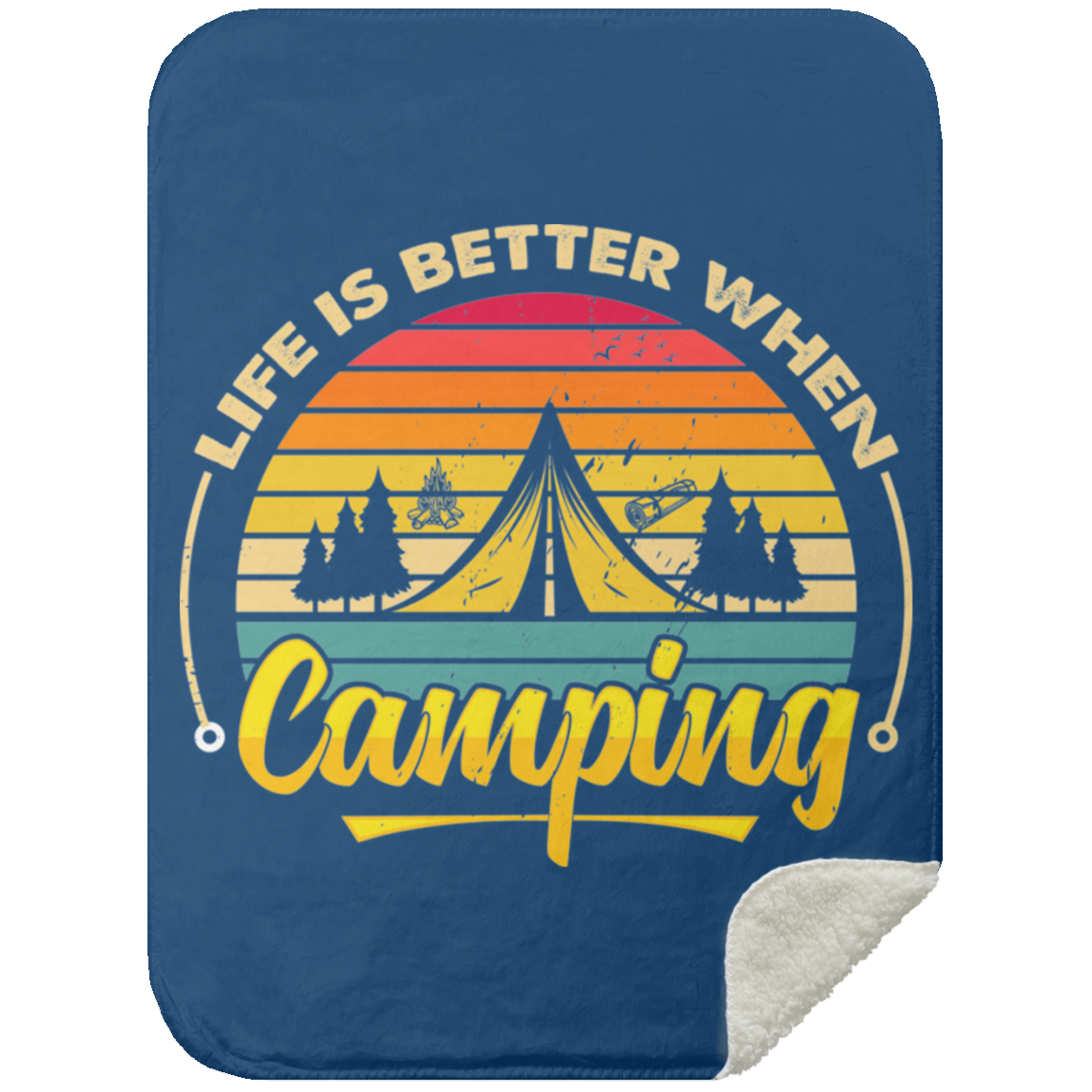 Mink Sherpa Blanket 30x40_Life Is Better_Camping