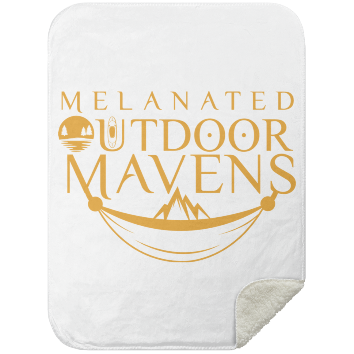 logo gold Premium Sherpa Blanket 30x40
