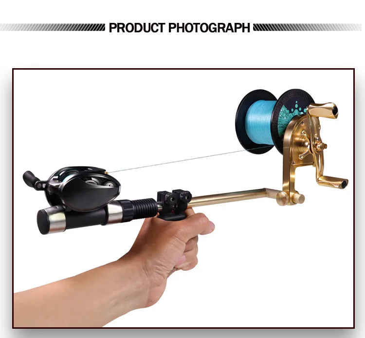 Portable Aluminum Fishing Line Spooler – Heavy Duty Handheld Reel Line Winder Tool