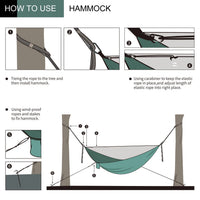 Camping Hammock with Mosquito Net & Rain Fly