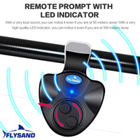 Electronic Fishing Bite Alarm – Loud LED Buzzer Indicator for Day & Night Fishing