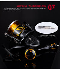 Full Metal Saltwater Spinning Jigging Reel – Heavy Duty Ocean Fishing Reel with 35KG Drag