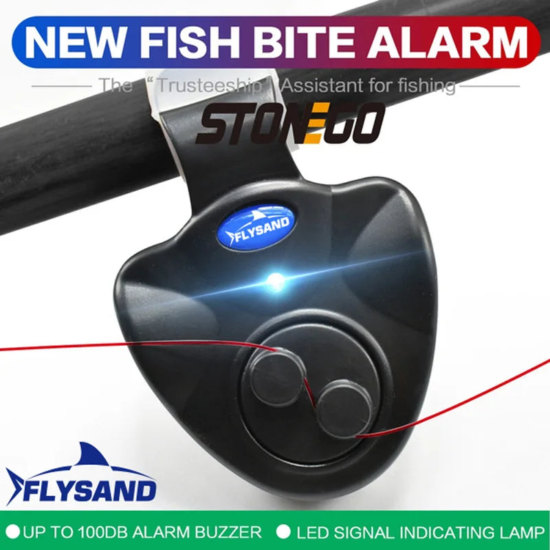 Electronic Fishing Bite Alarm – Loud LED Buzzer Indicator for Day & Night Fishing