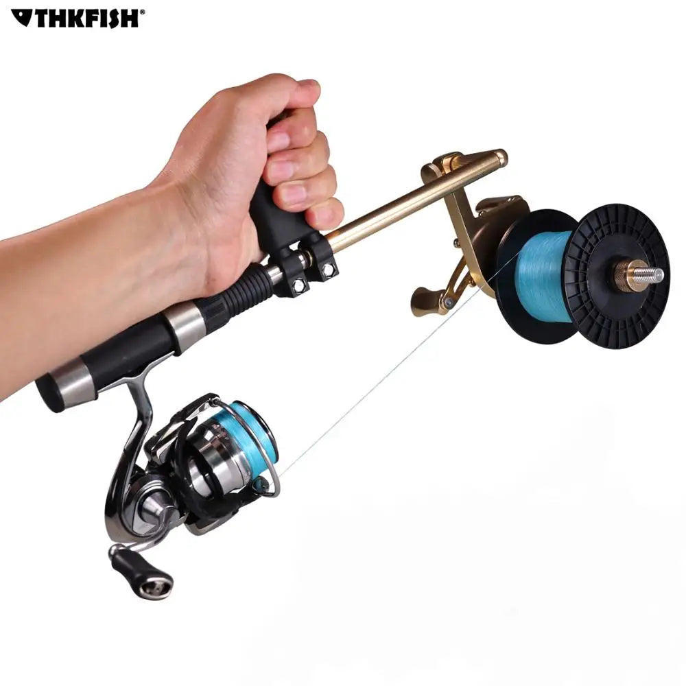 Portable Aluminum Fishing Line Spooler – Heavy Duty Handheld Reel Line Winder Tool