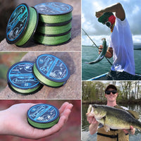 Heavy Duty PE Braided Fishing Line – 4-Strand Multifilament Fishing Wire (15LB-65LB, 100M-550M)