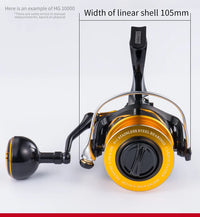 Full Metal Saltwater Spinning Jigging Reel – Heavy Duty Ocean Fishing Reel with 35KG Drag