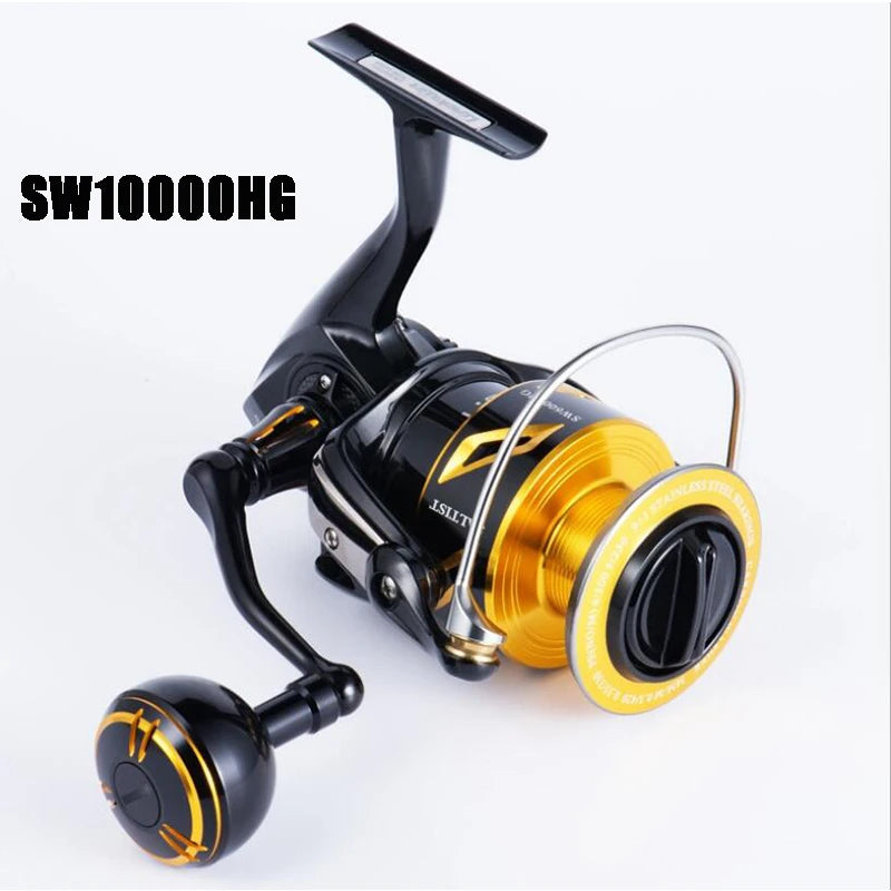 Full Metal Saltwater Spinning Jigging Reel – Heavy Duty Ocean Fishing Reel with 35KG Drag