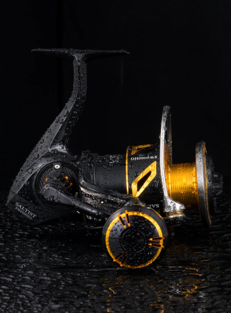 Full Metal Saltwater Spinning Jigging Reel – Heavy Duty Ocean Fishing Reel with 35KG Drag