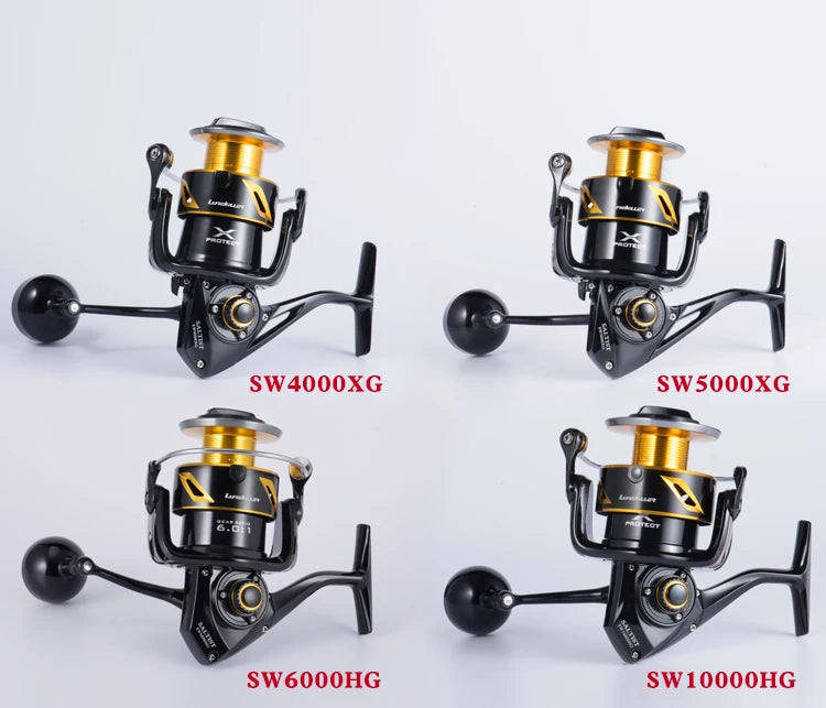 Full Metal Saltwater Spinning Jigging Reel – Heavy Duty Ocean Fishing Reel with 35KG Drag